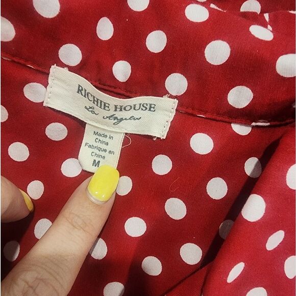 Richie House Polka Dot Pajamas - Red - Picture 3 of 7